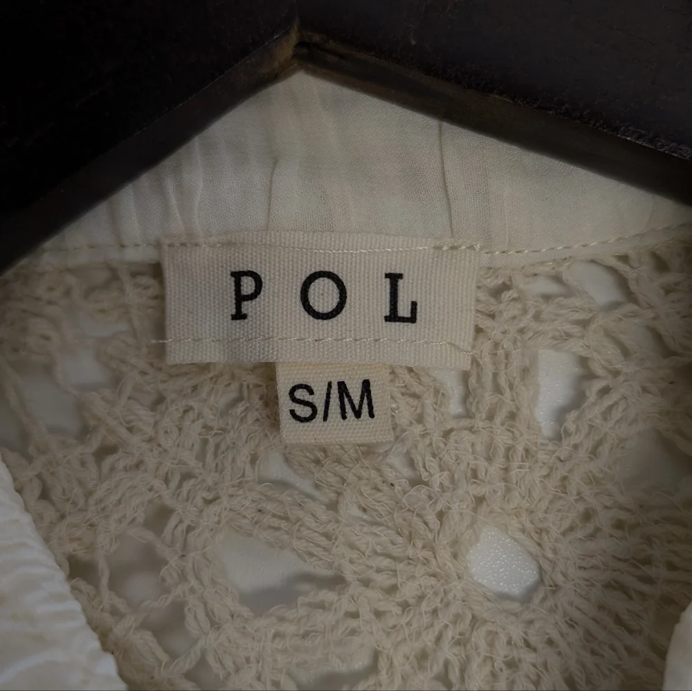 POL Long Ivory Button Front Smoked Cardigan Duster Size S/M NWT! - Picture 8 of 10